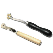 Load image into Gallery viewer, LQ Industrial Needle Point Tracing Wheel 2PCS Needle Point Serrate Edge Pattern Tracer Tracing Wheel with Wooden Handle for DIY Sewing
