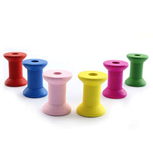 Load image into Gallery viewer, NX Garden Empty Wood Spool 15PCS 30x22mm Colored Natural Wooden Empty Bobbins Thread Spool Sewing Tool Findings
