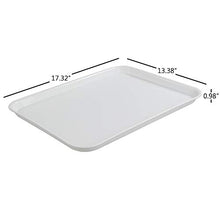 Load image into Gallery viewer, DynkoNA Restaurant Food Trays Serving Tray Plastic Set of 6, White