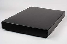 Load image into Gallery viewer, Lineco 11x17 Black Clamshell Archival Folio Storage Box, 1.75" Deep. Removable Lid. Acid-Free with Metal Edge. Protects Picture Longevity, Organize Photos or Documents, Crafts, DIY.