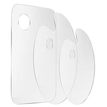 Load image into Gallery viewer, 3pcs Acrylic Paint Palette Clear Art Palette for Adults & Kids, Transparent Non-Stick Oil Paint Palette with Protective Kraft for DIY Craft Art Painting Plate