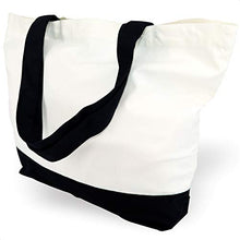 Load image into Gallery viewer, TOPDesign 1 | 3 | 6 | 12 | 24 Pack Super Strong Large 12oz Cotton Canvas Tote Bag, Reusable Grocery Shopping Cloth Bags, Fashionable Two-Tone Bags for Crafts, DIY Your Creative Designs (Pack of 1)