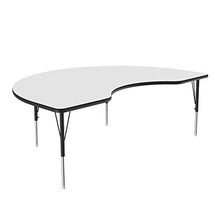 Load image into Gallery viewer, Correll 48"x72" Kidney Shaped, Classroom Dry Erase/Markerboard Top, Activity Table, Adjustable Height, White Durable High Pressure Laminate, School Furniture