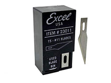 Load image into Gallery viewer, Excel Blades #11 Craft Knife Replacement Blades - Double Honed Blades for Craft Knife - Perfect for Trimming Wood, Plastic, Paper, Leather and More - Set of 15 with Dispenser