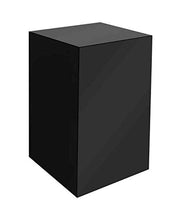 Load image into Gallery viewer, Marketing Holders Black Platform Display Box Art Sculpture Glossy Pedestal Collectible Cube Trophy Trinket Acrylic Showcase Stand Expo Event Wedding Reception 12"w x 24"h x 12"d Pack of 1