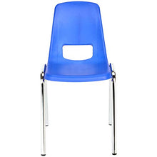 Load image into Gallery viewer, Amazon Basics School Classroom Stack Chair, 16-Inch Seat Height - 6-Pack, Chrome Legs, Blue