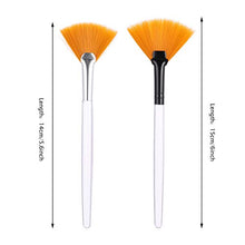 Load image into Gallery viewer, CEREALY 12 Pack Fan Soft Brushes Facial Brushes Makeup Beauty Fan Brush Acid Applicator for Glycolic Peel Masques