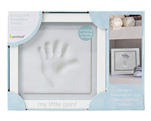 Load image into Gallery viewer, Pearhead Babyprints Clay Keepsake Frame, Newborn Baby Handprint Kit, New Parents Gift, White