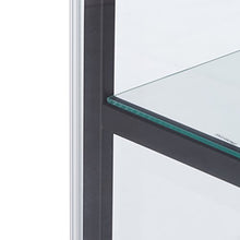 Load image into Gallery viewer, 3-Shelf Glass Curio Cabinet Black and Clear