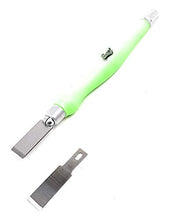Load image into Gallery viewer, Excel Blades Fit Grip Knife by Excel Blade - Ultra Sharp Knife With Carbon Steel Angled Edge Blade and Contoured Rubberized Grip - Light Duty Cutting Tool For Precision Cutting and Trimming - Green