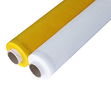 Load image into Gallery viewer, Silk Screen Printing Mesh, 100/110/120/140/160/180/200/250/300Mesh, White Yellow for Screen Printing Machine Equipment Accessories, Filter Painting, Polyester Fabric (110M/43T White)