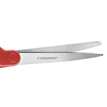 Load image into Gallery viewer, Fiskars 1294508697WJ Left-hand 8" Bent-left, Stainless Steel - Orange