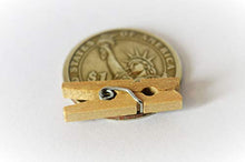 Load image into Gallery viewer, Craft4u 100-Pack of 1.0 Inch (25mm) Baby-Size Mini Wooden Clothespins. So Tiny So Funny
