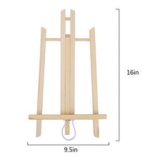 Load image into Gallery viewer, Jekkis 16 x 9.5 Inches Wooden Easel, 3 Packs Tabletop Display Easels, Art Craft Painting Easel Stand for Kids Artist Adults Students Classroom