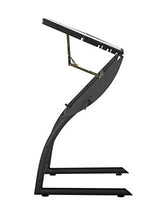 Load image into Gallery viewer, SD STUDIO DESIGNS Triflex Drawing Table, Sit to Stand Up Adjustable Office Home Computer Desk, 35.25" W X 23.5" D, Charcoal Black/Clear Glass