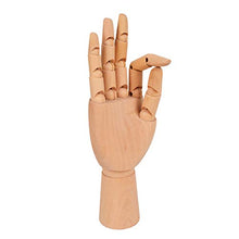 Load image into Gallery viewer, Bleiou Wooden Art Mannequin Hand 7 Inch Art Sectioned Left and Right Hand Model for Drawing, Sketch, Painting