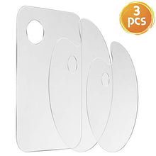 Load image into Gallery viewer, 3pcs Acrylic Paint Palette Clear Art Palette for Adults & Kids, Transparent Non-Stick Oil Paint Palette with Protective Kraft for DIY Craft Art Painting Plate