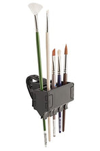Load image into Gallery viewer, Brush Grip Paintbrush Holder and Drying Rack/Caddy, Painting Supplies (Black)