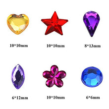 Load image into Gallery viewer, JPSOR 600pcs Gems Acrylic Flatback Rhinestones Gemstone Embellishments, 6 Shapes, 6-13mm