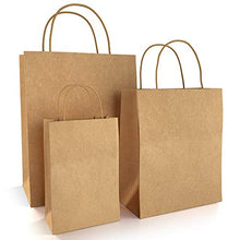 Load image into Gallery viewer, BagKraft Brown Paper Bags with Handles Mixed Size | 100% Recyclable Kraft Paper | Ideal for Gifts, Shopping, Boutique, Packaging, Merchandise, Grocery and Craft (30)
