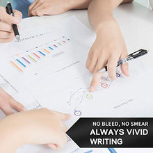 Load image into Gallery viewer, Tanmit Gel Pens Retractable Black Ink Rollerball Pens, Fine Point Ballpoint Writing Pen for Office - 0.5mm Tips with Comfort Grip (18-Pack)