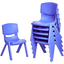 Load image into Gallery viewer, Amazon Basics 10 Inch School Classroom Stack Resin Chair, Blue, 6-Pack