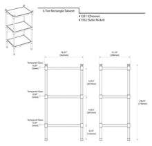 Load image into Gallery viewer, Gatco 1351 3-Tier Rectangle Taboret in Chrome