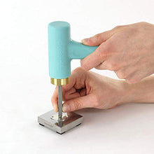 Load image into Gallery viewer, ImpressArt Brass Head Ergo-Angle Metal Stamping Hammer (1 Pound), Great for Stamping Jewelry, Leather & Wood