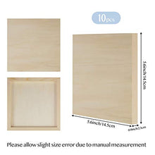 Load image into Gallery viewer, 10 Pcs 5.7''x5.7'' Pine Wood Painting Panel Boards,Wood Canvas Panel Boards for Painting, Natural Unfinished Wooden Paint Panel Boards, Kid's Hand Draw Wood Panels