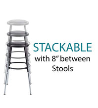 Load image into Gallery viewer, Stand Up Desk Store Stackable Adjustable-Height Classroom Office Workstation Stool (Black)