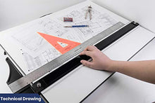 Load image into Gallery viewer, Pacific Arc Drafting Board, Portable Drafting Table with Parallel Bar, 23 x 31 Inches