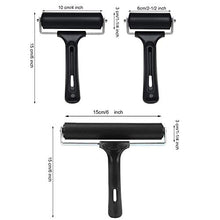Load image into Gallery viewer, VinBee 3 Pack Soft Rubber Brayer,Rubber Brayer Roller Paint Brush Ink Applicator Art Craft Oil Painting Tool (2.4 inch,4 inch,5.9 inch)