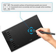 Load image into Gallery viewer, UGEE M708 Graphics Tablet, 10 x 6 inch Large Active Area Drawing Tablet with 8 Hot Keys, 8192 Levels Pen, UGEE M708 Graphic Tablets for Paint, Digital Art Creation Sketch