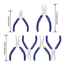 Load image into Gallery viewer, WORKPRO 7-Piece Jewelers Pliers Set Jewelry Tools Kit with Easy Carrying Pouch (Blue)