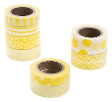 Load image into Gallery viewer, Darice Yellow Washi Tape Assortment