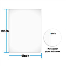 Load image into Gallery viewer, Watercolor Paper Cold Press Paper Pack for Watercolorist Students Beginning Artists, 6 by 9 Inches (120)