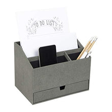 Load image into Gallery viewer, Bigso Greta Desktop Organizer, 16 x 9.4 x 7.2 Inches, Gray