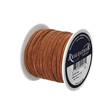 Load image into Gallery viewer, Realeather Suede Lace, 1/8" x 25 yd, Medium Brown