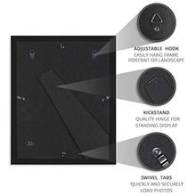 Load image into Gallery viewer, Icona Bay Combination Black Picture Frames Set - 10 PC (Five 4x6, Three 5x7, Two 8x10), Multi-Pack for Modern Wall Gallery, Exclusives Collection