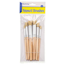 Load image into Gallery viewer, Wooden Stencil Brushes Natural Stencil Bristle Brushes Art Painting Brushes Wood Paint Template Brush for DIY Crafts Card Making Acrylic Oil Watercolor Art Painting Supplies, 3 Sizes (6)