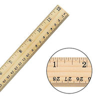 Load image into Gallery viewer, LovesTown 60 Packs Wood Rulers,2 Scale 30cm & 12inch Student Rulers Wooden School Rulers Office Ruler Measuring Ruler for Students Teachers Experiments Crafts