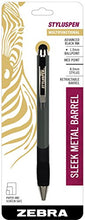 Load image into Gallery viewer, Zebra StylusPen Retractable Ballpoint Pen, Medium Point, 1.0mm, Black Ink, Slate Grey Barrel, 1-Count