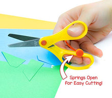 Load image into Gallery viewer, Hygloss-Armada Art Snippy Spring-Action Scissors - Spring Back Open as You Cut - Stainless Steel, Blunt Tip Blades - Easy Cutting for Children - Kids’ Arts & Crafts - 5 Inches - Yellow - 3 Pairs