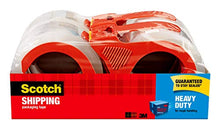 Load image into Gallery viewer, Scotch Heavy Duty Shipping Packaging Tape, 1.88" x 54.6 yd, 3" Core, Clear, Great for Packing, Shipping & Moving, 4 Rolls, Dispensered (3850-4RD)