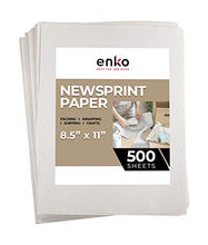 Load image into Gallery viewer, enKo - Newsprint Drawing/Sketch/Packing/Moving Paper Sheets (500 Sheets, 8.5 x 11 Inch)