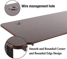 Load image into Gallery viewer, UNICOO - Crank Adjustable Height Standing Desk, Adjustable Sit to Stand up Desk,Home Office Table, Computer Table, Portable Writing Desk, Study Table (Black Walnut Top/Black Frame - NTCSET-01-BWB)