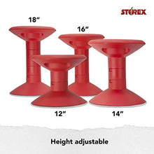 Load image into Gallery viewer, Storex Wiggle Stool, Adjustable Height 12”, 14”, 16”, or 18” for Active Seating in The Classroom, Red (00302U01C)