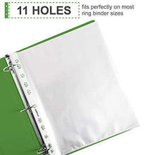 Load image into Gallery viewer, TYH Supplies 200-Pack Economy 11 Hole Clear Sheet Protectors 8-1/2 x 11 Inch Non Vinyl Acid Free