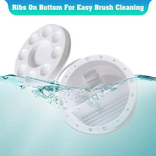Load image into Gallery viewer, Gazeer Artist Brush Basin,Multifunction Paint Brush Tub with Brush Holder & Lid Palette, Painting Brushes Washer Cleaner - Round