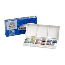 Load image into Gallery viewer, Winsor & Newton Cotman Water Colour Paint Sketchers' Pocket Box, Half Pans, 14-Pieces